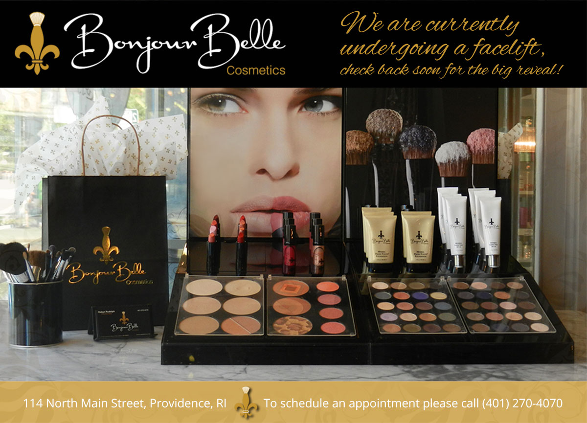 Bonjour Belle Cosmetics is undergoing a facelift - check back soon for the big reveal!
